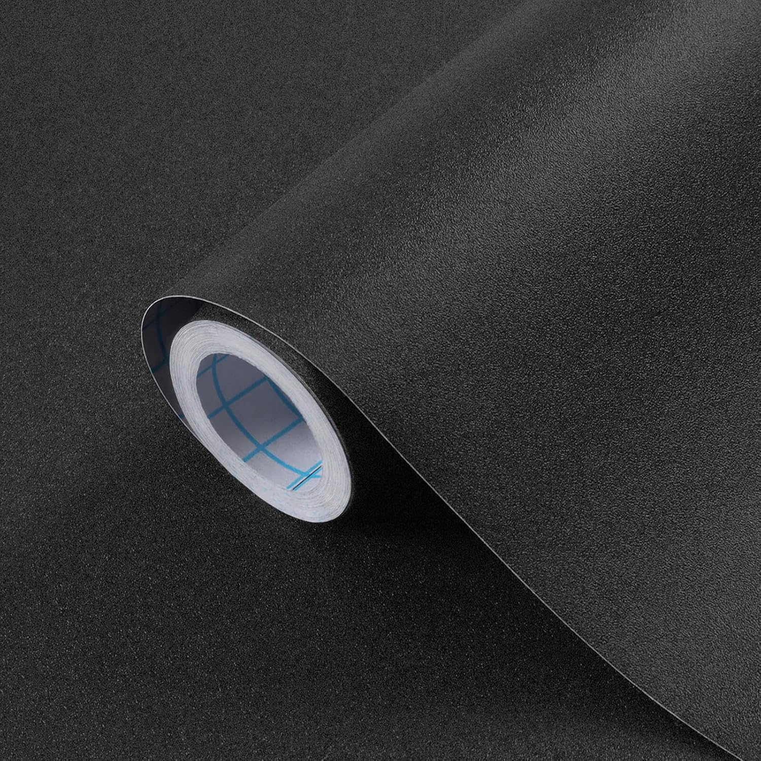 17.7 x 118 Inch Matte Black Self-Adhesive Wallpaper, New Environmentally Friendly Materials Contact Paper, Increase Stomata, for Countertops, Bathroom, Kitchen