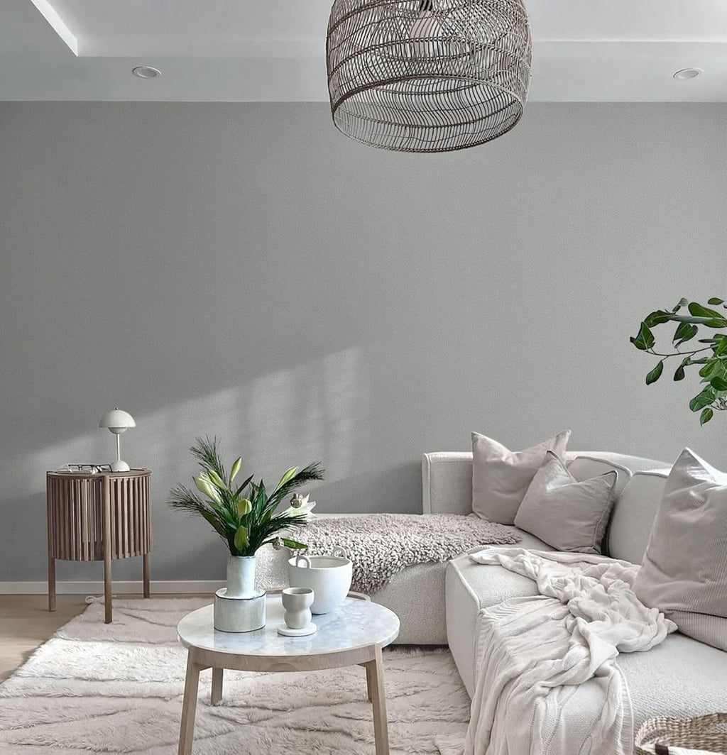 Matte Light Gray Self-Adhesive Wallpaper for New Environmentally Friendly Materials, Increase Stomata, for Countertops, Bathroom, Kitchen, 17.7 x 118 Inches