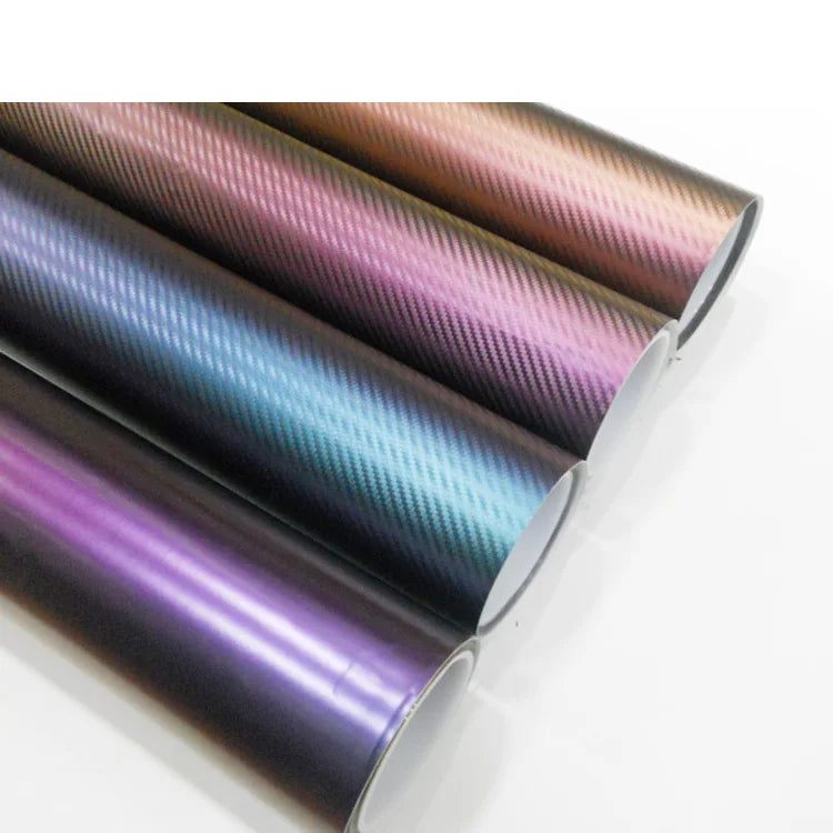 CCF-04 Chameleon Steel Blue to Purple  Long Durability Recoverable 3D Carbon Fiber Decorative Car Vinyl Wrap