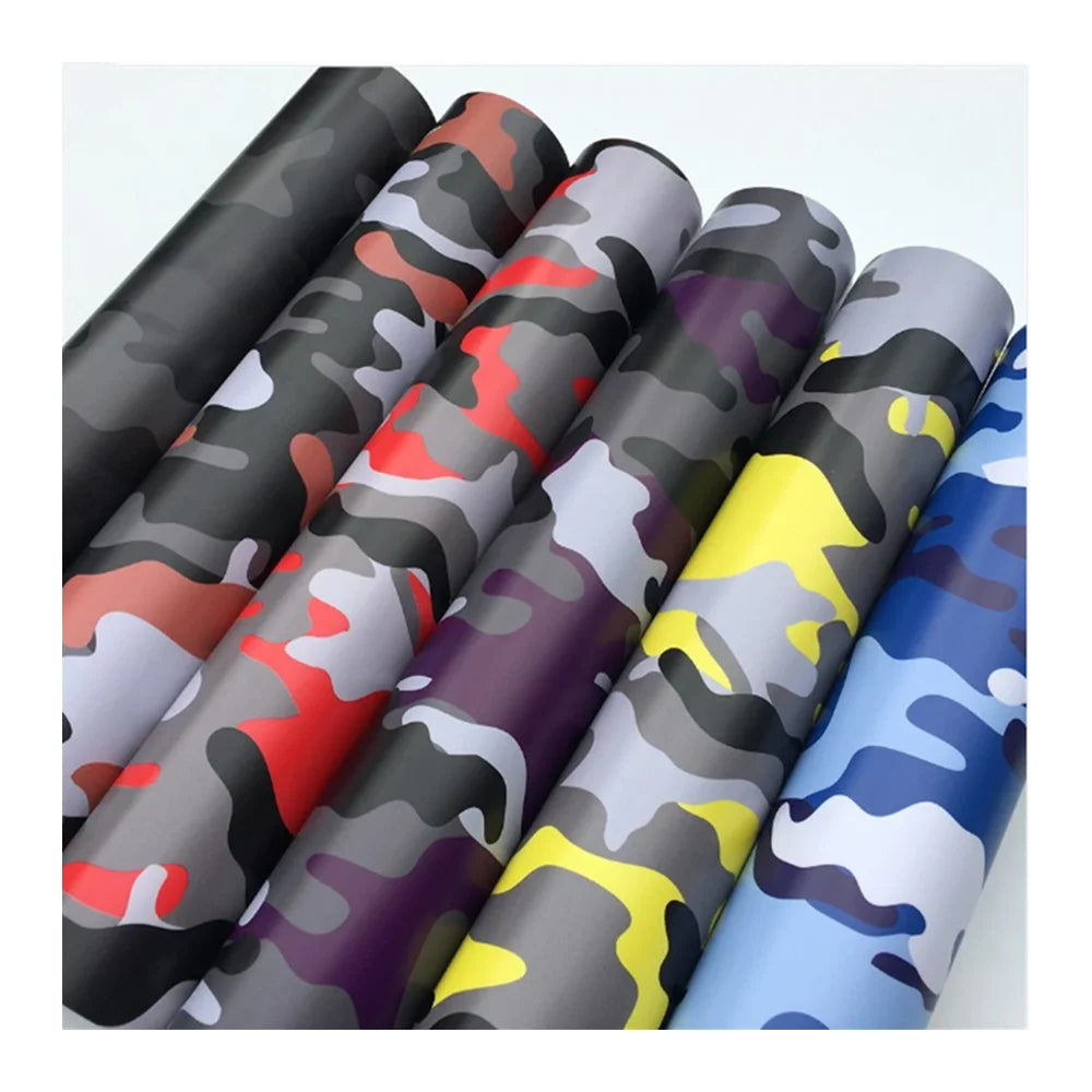 Vinyl PET PPF Camouflage Black Blue Red Vehicle Vinyl Lamination Film Roll Auto Folia Foil Car Body Wrap Folie Pegatinas Coating