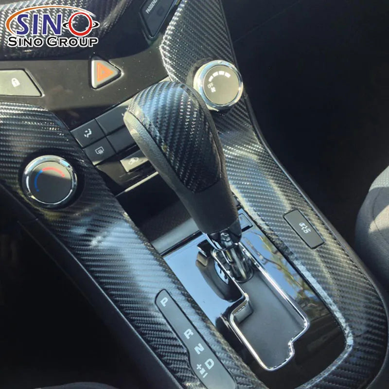 4DCF Car Modification Outdoor Durability 1-3 Years Air Release Glossy Orange Color 4D Carbon Fiber Vinyl Roll