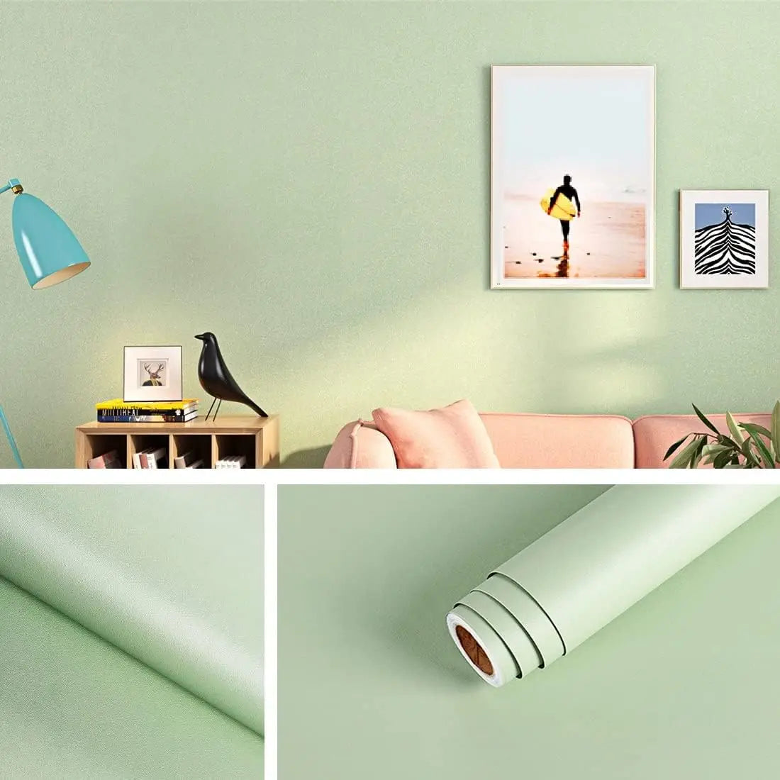 Self Adhesive Vinyl Film Wallpaper Waterproof Wall Stickers for Bathroom Kitchen Furniture Room Decor Home Improvem