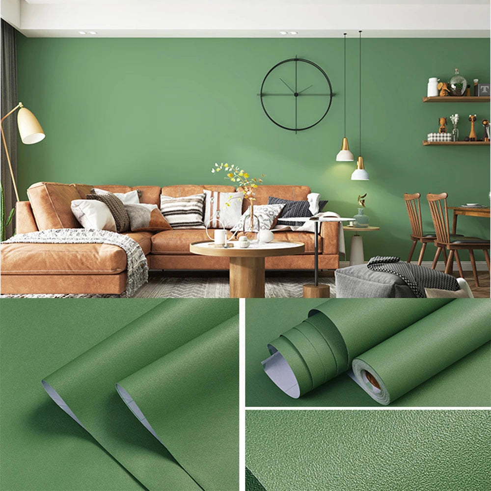 Self Adhesive Vinyl Film Wallpaper Waterproof Wall Stickers for Bathroom Kitchen Furniture Room Decor Home Improvem