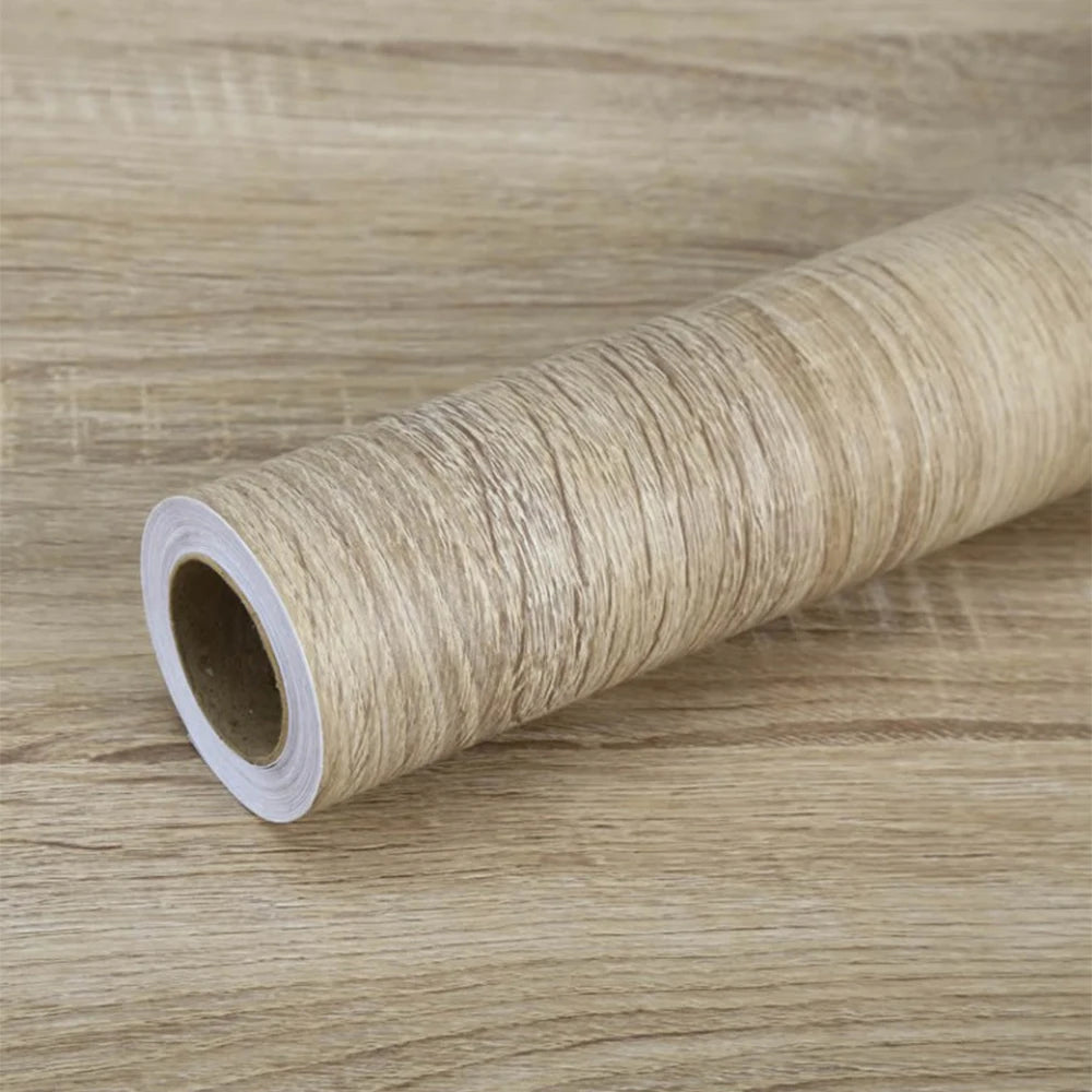 Vinyl adhesive furniture white wood, 55cmx3m self-adhesive wallpaper, contact adhesive paper for countertop decoration, furnitur