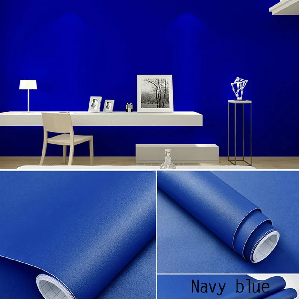 Self Adhesive Vinyl Film Wallpaper Waterproof Wall Stickers for Bathroom Kitchen Furniture Room Decor Home Improvem