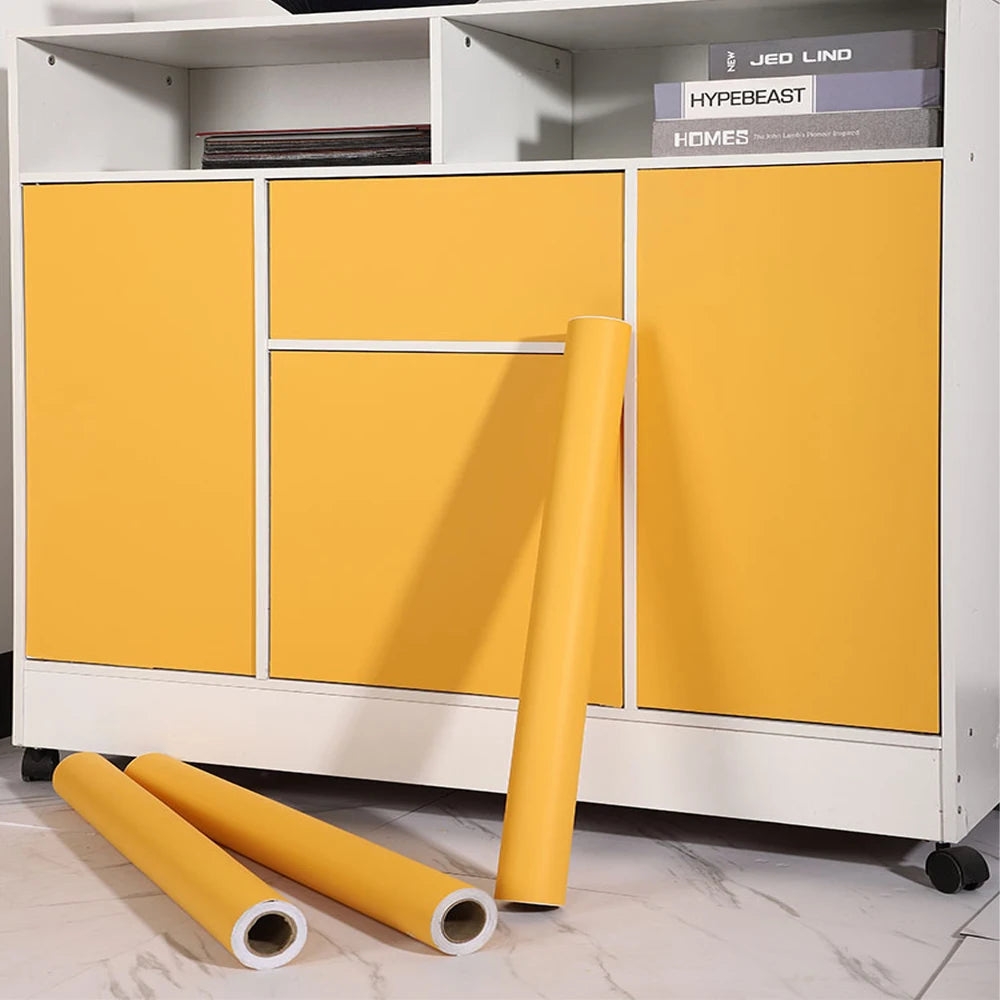 Self Adhesive Vinyl Film Wallpaper Waterproof Wall Stickers for Bathroom Kitchen Furniture Room Decor Home Improvem