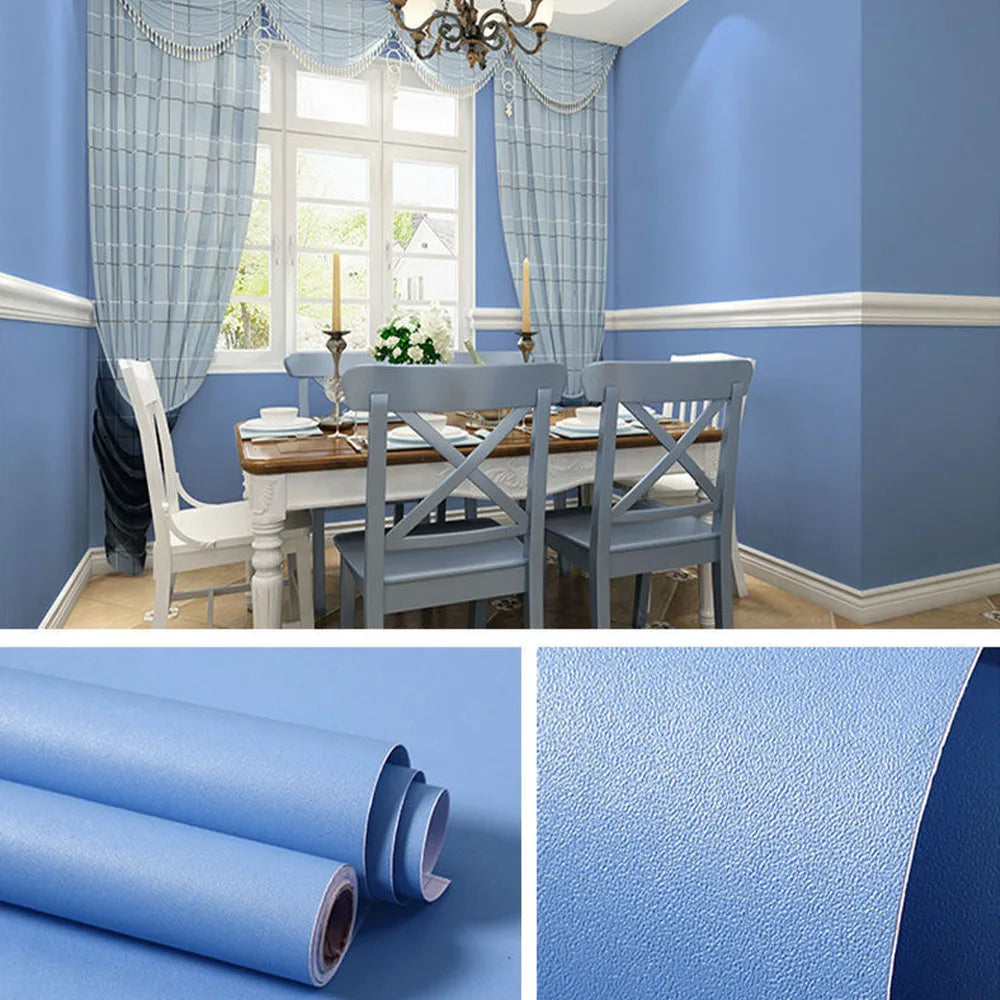 Self Adhesive Vinyl Film Wallpaper Waterproof Wall Stickers for Bathroom Kitchen Furniture Room Decor Home Improvem