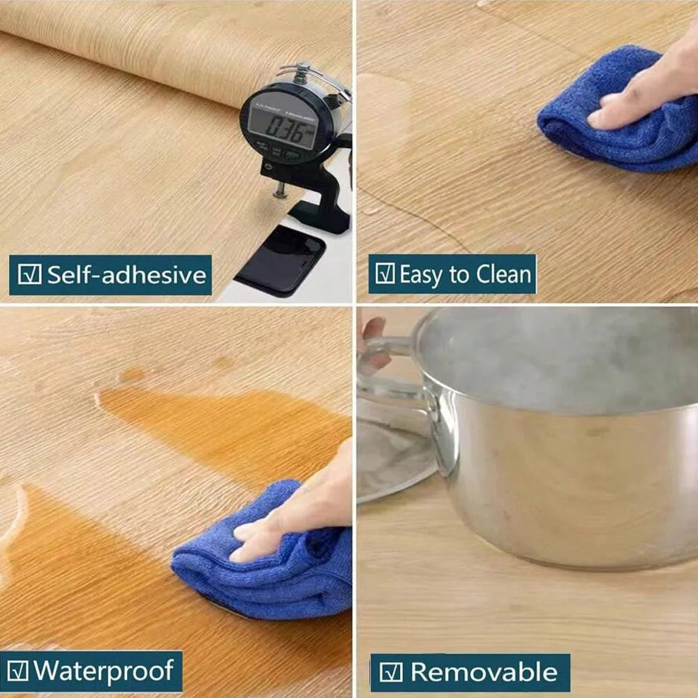 Vinyl adhesive furniture white wood, 55cmx3m self-adhesive wallpaper, contact adhesive paper for countertop decoration, furnitur