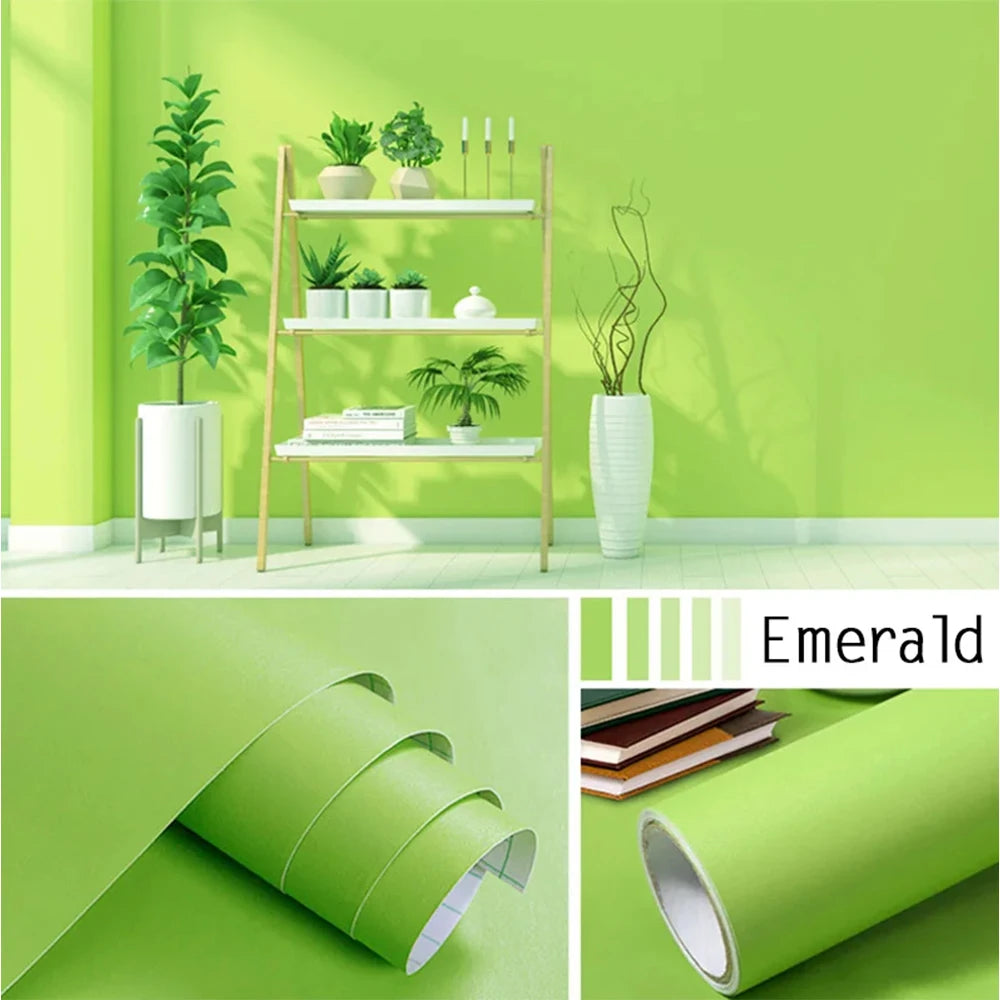 Self Adhesive Vinyl Film Wallpaper Waterproof Wall Stickers for Bathroom Kitchen Furniture Room Decor Home Improvem