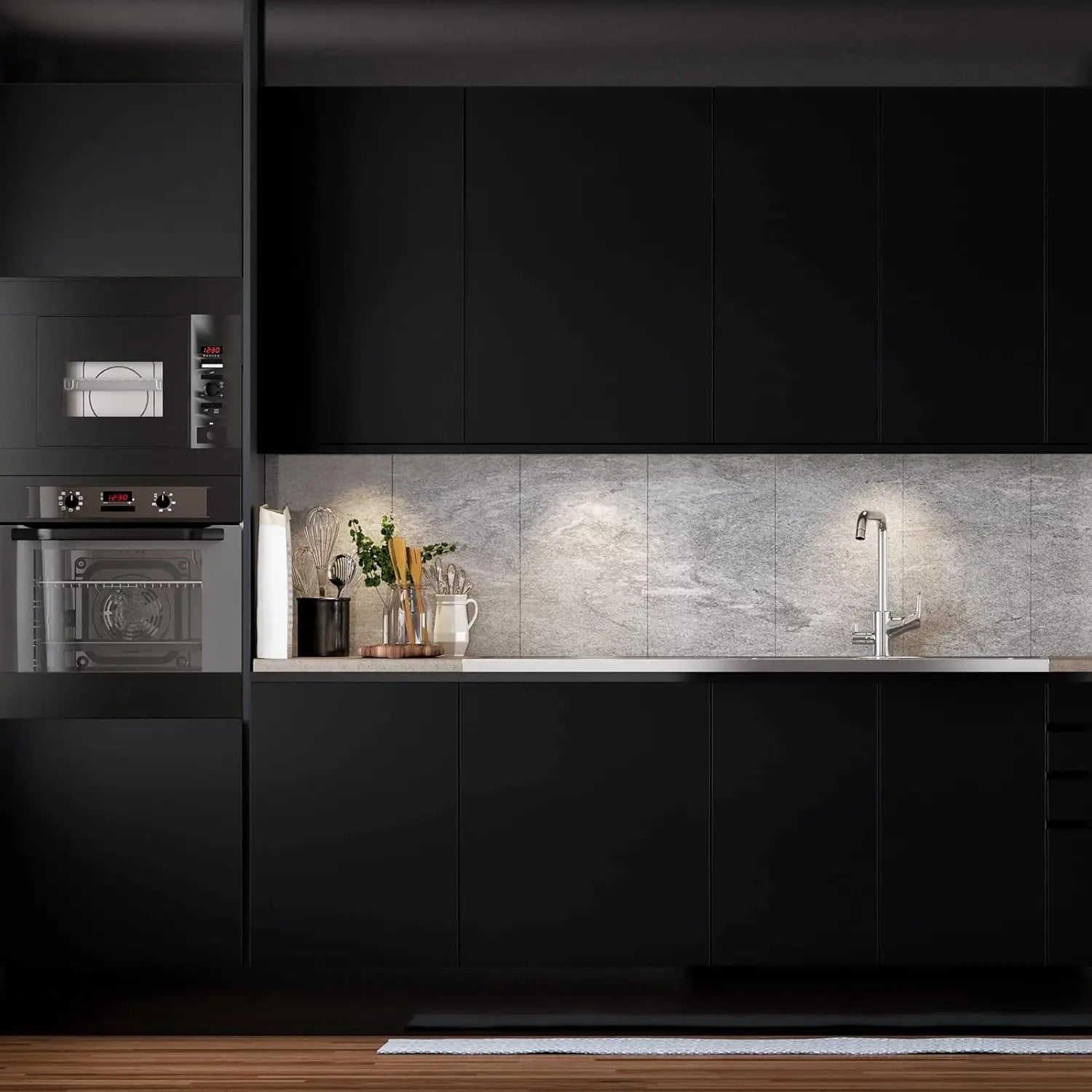 Self Adhesive Vinyl Film Wallpaper Waterproof Wall Stickers for Bathroom Kitchen Furniture Room Decor Home Improvem